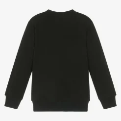 Moschino Kid-Teen Tops*Black Cotton Teddy Bear Sweatshirt