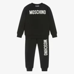 Moschino Kid-Teen Tracksuits|Tracksuits*Black Cotton Tracksuit