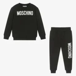 Moschino Kid-Teen Tracksuits|Tracksuits*Black Cotton Tracksuit