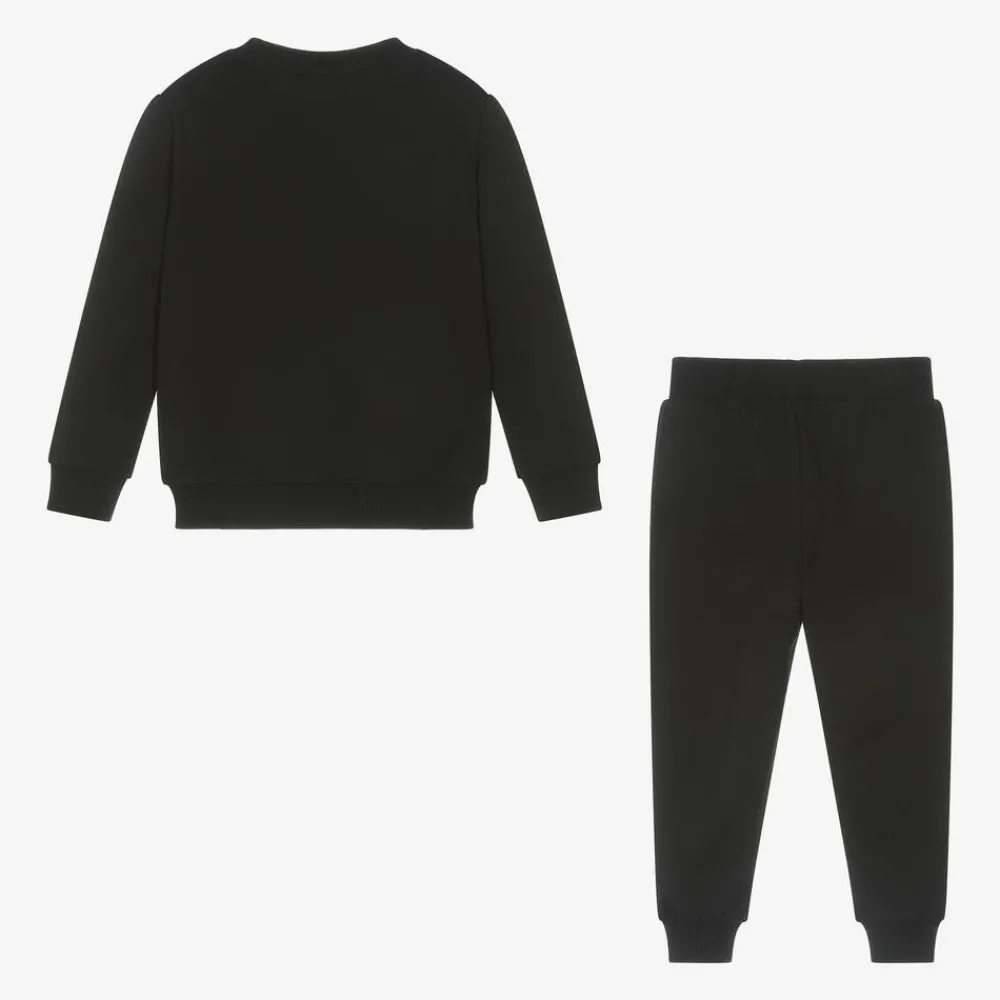Moschino Kid-Teen Tracksuits|Tracksuits*Black Cotton Tracksuit