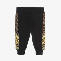 Versace Trousers*Black Cotton Wild Barocco Joggers