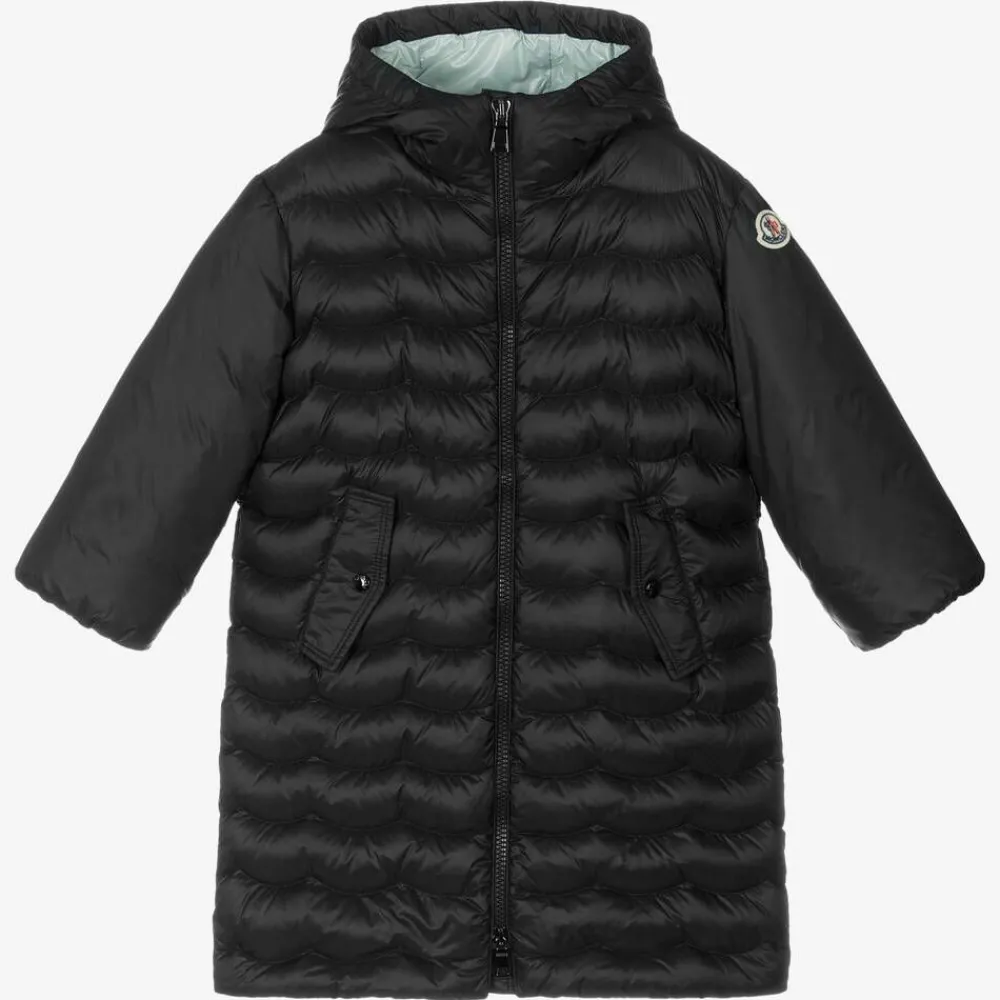 Moncler Enfant Coats & Jackets*Black Down Padded Puffer Coat