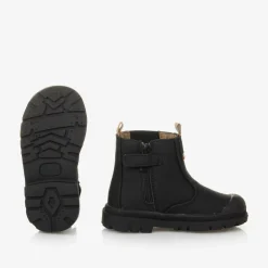 Mayoral Boots|Boots*Black Faux Leather Chelsea Baby Boots