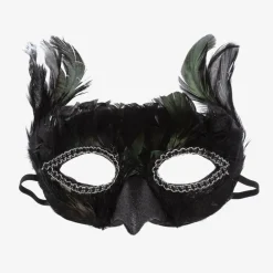 Souza Costumes*Black Feather Bird Mask