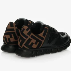 Fendi Trainers|Trainers*Black FF Leather Trainers