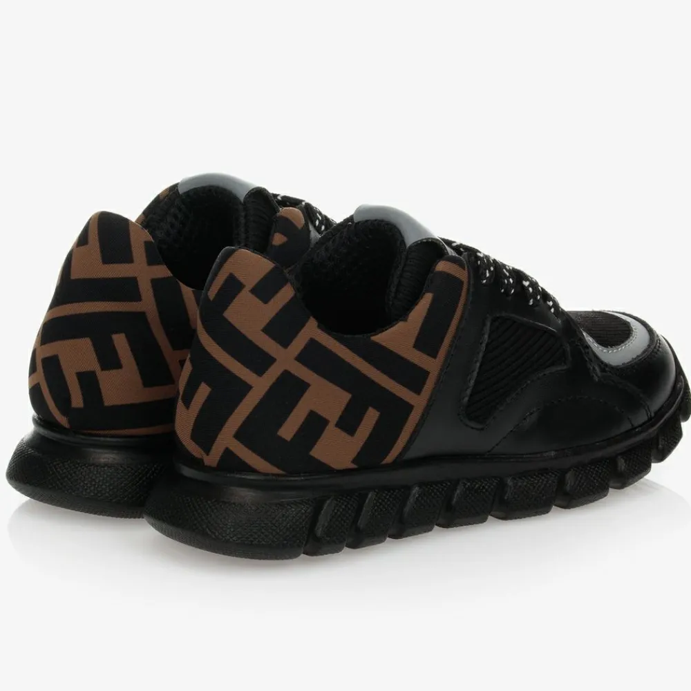 Fendi Trainers|Trainers*Black FF Leather Trainers