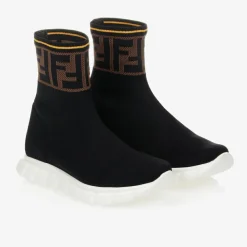 Fendi Trainers|Trainers*Black FF Logo Sock Trainers