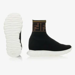 Fendi Trainers|Trainers*Black FF Logo Sock Trainers