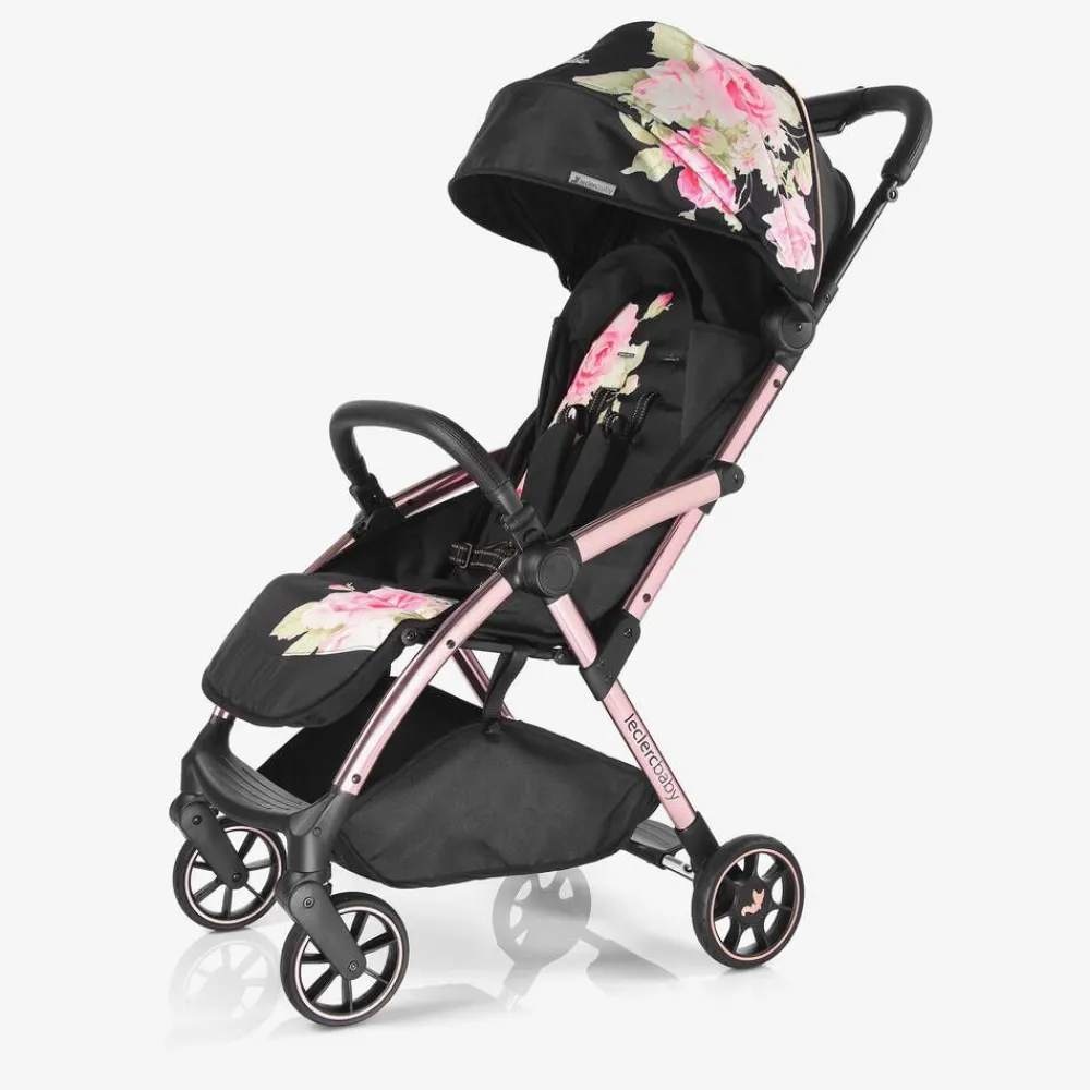 Monnalisa Strollers|Gifts*Black Floral Baby Stroller