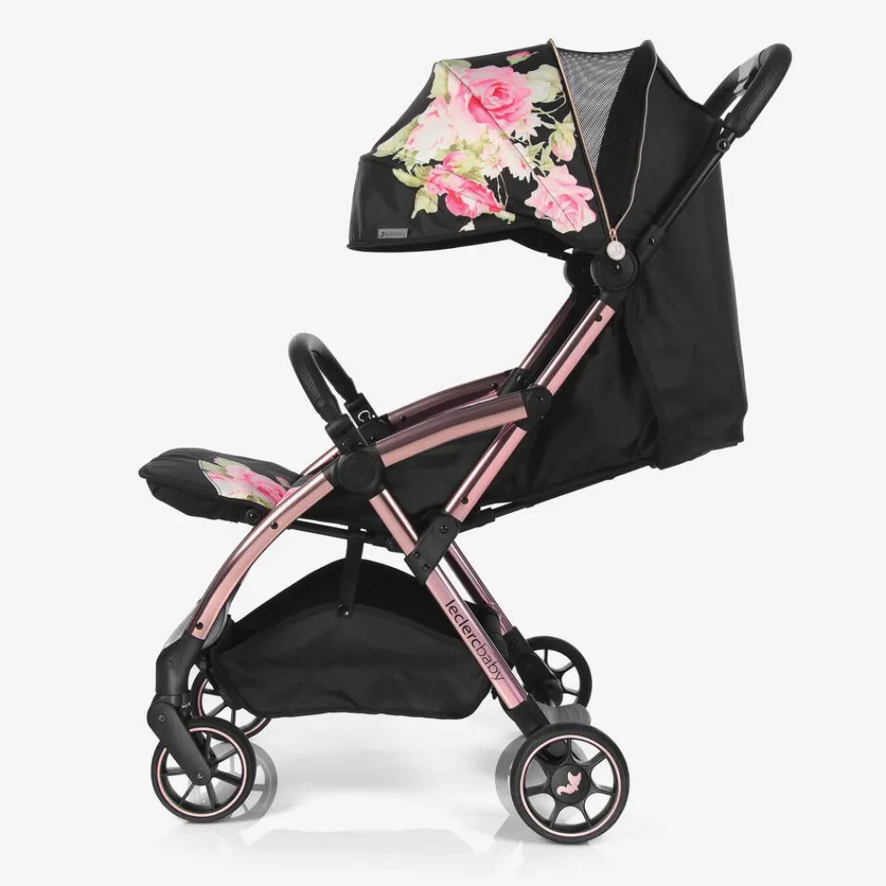 Monnalisa Strollers|Gifts*Black Floral Baby Stroller