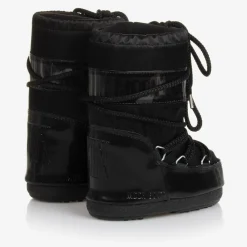 Moon Boot Snow Boots|Snow Boots*Black Icon Glance Satin Snow Boots