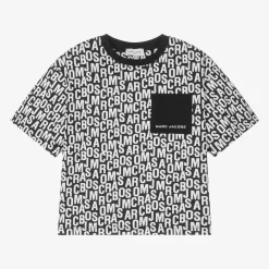 MARC JACOBS Tops*Black Jumbled Logo T-Shirt