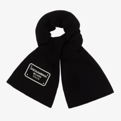Dolce amp; Gabbana Scarves|Scarves*Black Knitted Wool Scarf