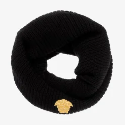 Versace Scarves|Scarves*Black Knitted Wool Snood