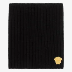 Versace Scarves|Scarves*Black Knitted Wool Snood