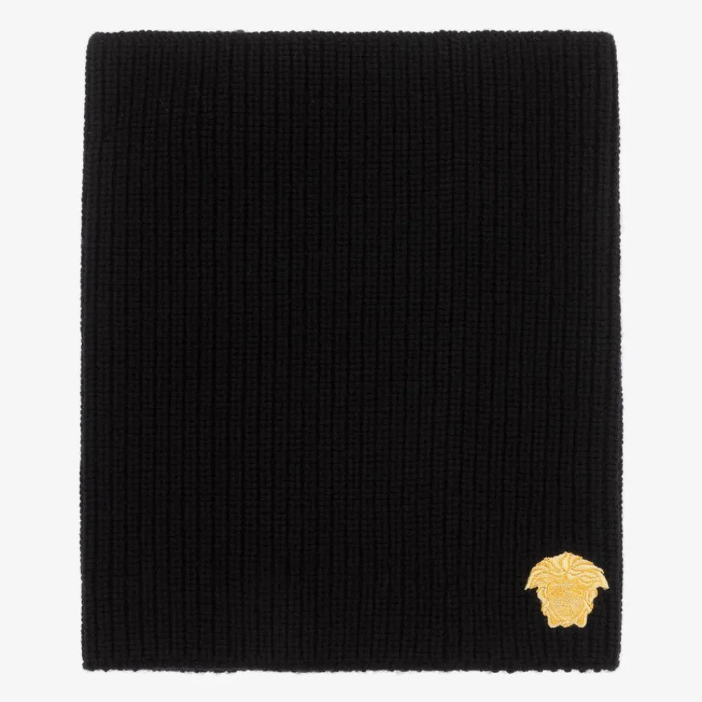Versace Scarves|Scarves*Black Knitted Wool Snood