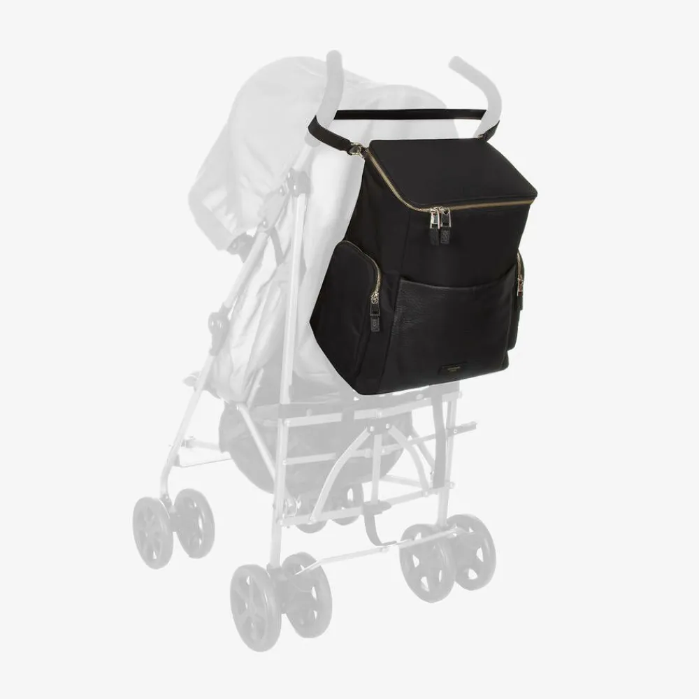 Storksak Gifts*Black Leather Alyssa Changing Bag (38cm)