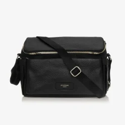 Storksak Gifts*Black Leather Alyssa Stroller Organiser Bag (27cm)
