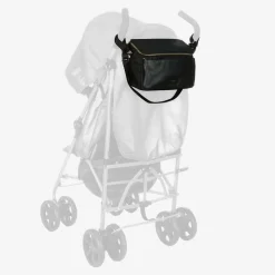 Storksak Gifts*Black Leather Alyssa Stroller Organiser Bag (27cm)