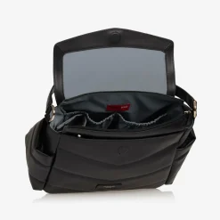 Storksak Gifts*Black Leather Aria Compact Changing Bag (32cm)