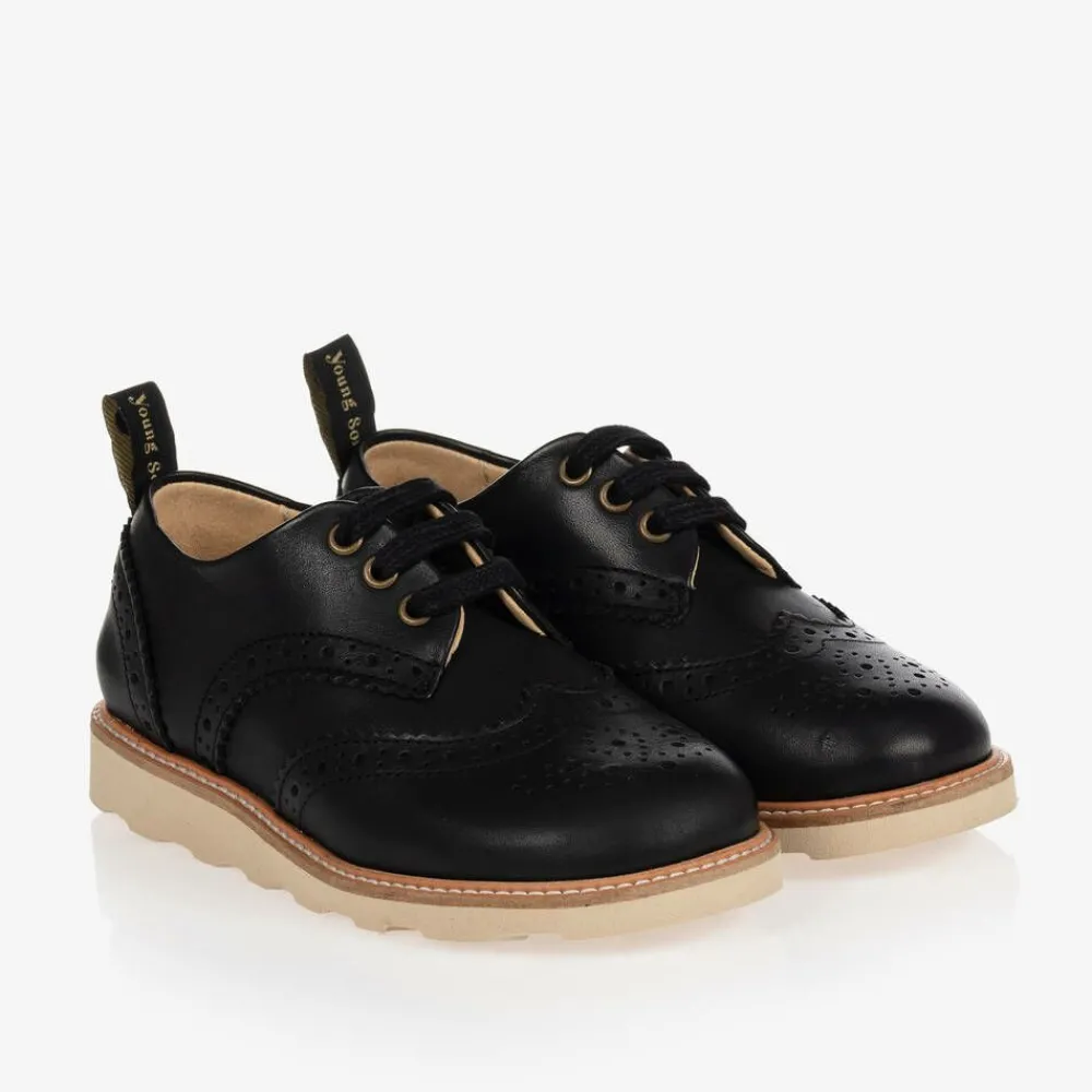 Young Soles Brogues|Brogues*Black Leather Brogue Shoes