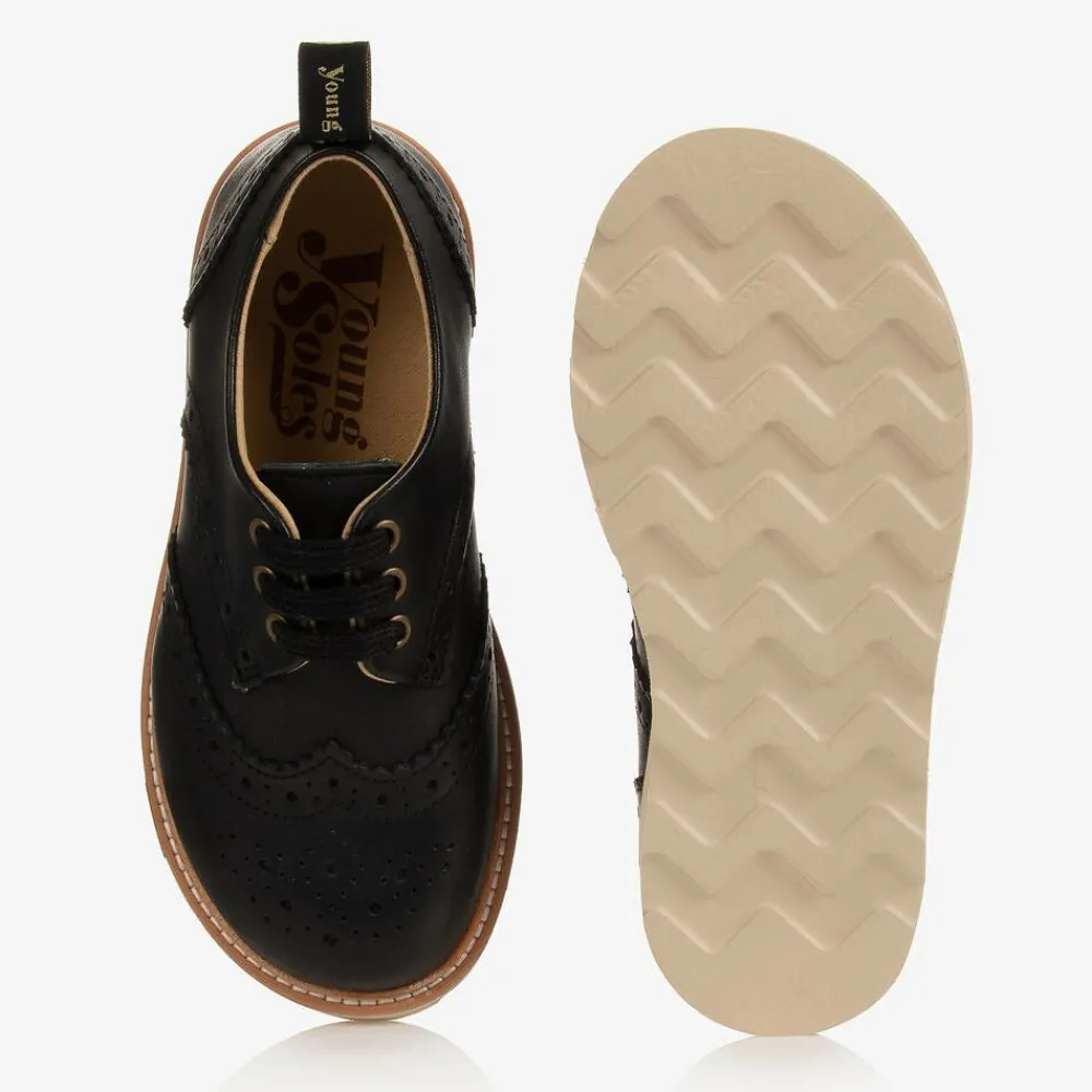 Young Soles Brogues|Brogues*Black Leather Brogue Shoes