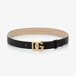 Dolce amp; Gabbana Clothing Accessories|Clothing Accessories*Black Leather DG Buckle Belt