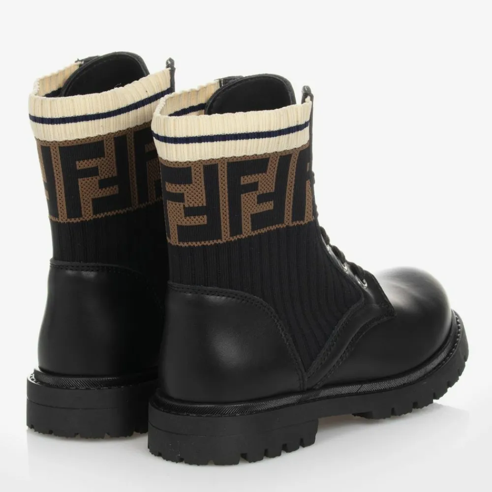 Fendi Boots|Boots*Black Leather FF Boots