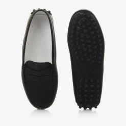 Tods Loafers & Moccasins|Loafers & Moccasins*Black Leather Moccasin Shoes