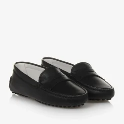 Tods Loafers & Moccasins|Loafers & Moccasins*Black Leather Moccasin Shoes