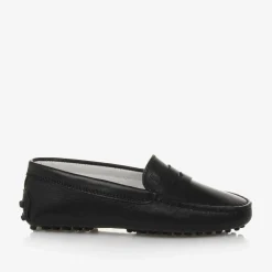 Tods Loafers & Moccasins|Loafers & Moccasins*Black Leather Moccasin Shoes