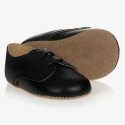 Early Days Pre Walkers|Pre Walkers*Black Leather Pre-Walker Shoes