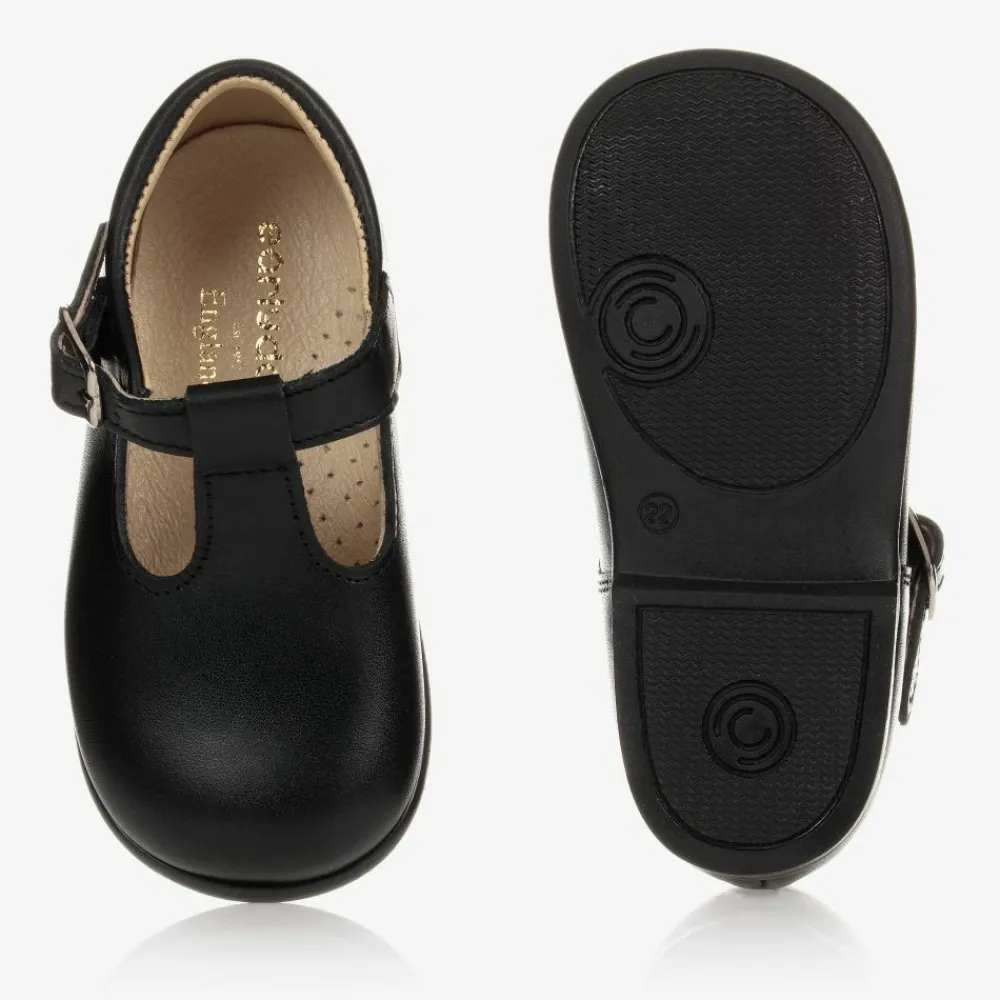 Early Days First Walkers|First Walkers*Black Leather Shoes
