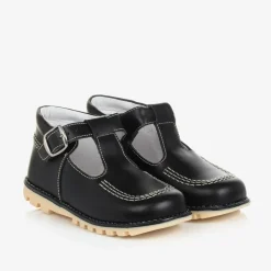 Childrens Classics Traditional Shoes|School Shoes*Black Leather T-Bar Shoes