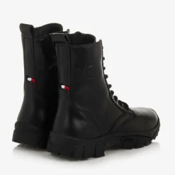 Moncler Enfant Boots|Boots*Black Leather Trek Ankle Boots