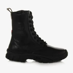 Moncler Enfant Boots|Boots*Black Leather Trek Ankle Boots