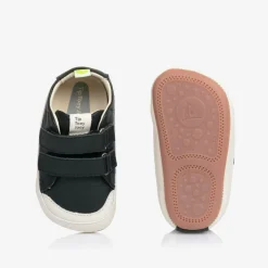 Tip Toey Joey Trainers|Trainers*Black Leather Velcro Trainers
