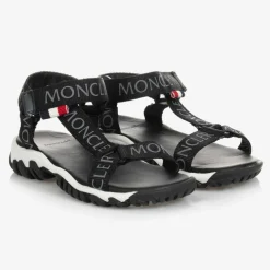 Moncler Enfant Sandals|Sandals*Black Logo Sporty Sandals