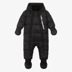 KARL LAGERFELD KIDS Snowwear*Black Monogram Snowsuit