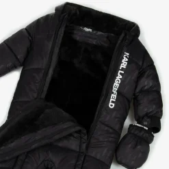 KARL LAGERFELD KIDS Snowwear*Black Monogram Snowsuit