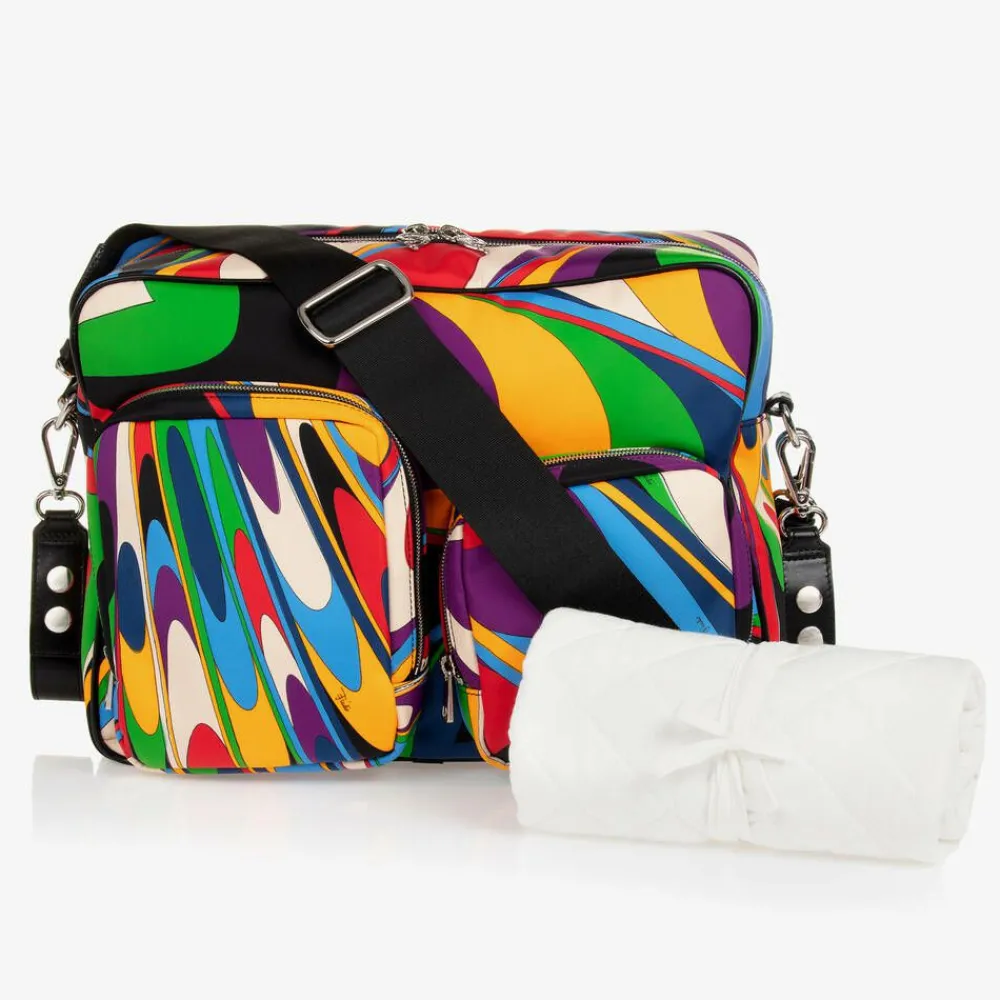 PUCCI Gifts*Black Onde Print Changing Bag (38cm)