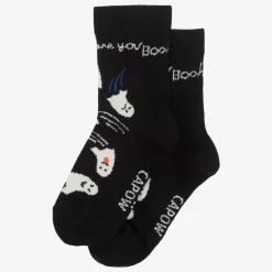 Wauw Capow Socks*Black Organic Cotton Ghost Socks