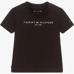 Tommy Hilfiger Tops*Black Organic Cotton T-Shirt