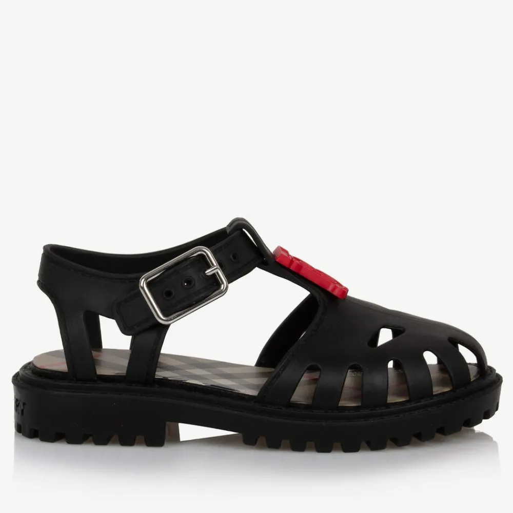 Burberry Sandals*Black TB Monogram Jelly Shoes