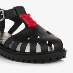 Burberry Jelly Shoes|Jelly Shoes*Black TB Monogram Jelly Shoes