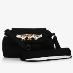 Moschino Baby Bags*Black Teddy Bear Logo Changing Bag (30cm)