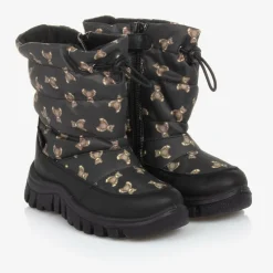 Falcotto by Naturino Snow Boots|Snow Boots*Black Teddy Bear Print Snow Boots