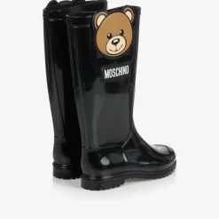Moschino Kid-Teen Rain Boots|Rain Boots*Black Teddy Bear Rain Boots