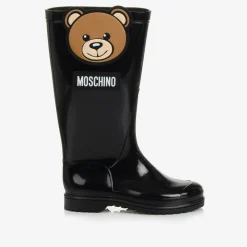Moschino Kid-Teen Rain Boots|Rain Boots*Black Teddy Bear Rain Boots