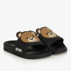 Moschino Sliders|Sliders*Black Teddy Bear Sliders
